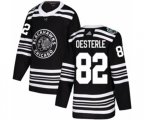 Chicago Blackhawks #82 Jordan Oesterle Authentic Black 2019 Winter Classic NHL Jersey