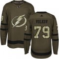 Tampa Bay Lightning #79 Alexander Volkov Authentic Green Salute to Service NHL Jersey