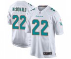 Miami Dolphins #22 T.J. McDonald Game White Football Jersey