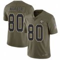 New Orleans Saints #80 Clay Harbor Limited Olive 2017 Salute to Service NFL Jersey