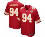 Kansas City Chiefs #94 Jarvis Jenkins Game Red Team Color Football Jersey