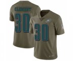 Philadelphia Eagles #30 Corey Clement Limited Olive 2017 Salute to Service Football Jersey