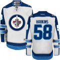 Winnipeg Jets #58 Jansen Harkins Authentic White Away NHL Jersey
