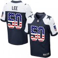 Dallas Cowboys #50 Sean Lee Elite Navy Blue Alternate USA Flag Fashion NFL Jersey