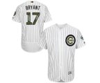 Chicago Cubs #17 Kris Bryant Authentic White 2016 Memorial Day Fashion Flex Base MLB Jersey