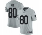 Oakland Raiders #80 Jerry Rice Limited Silver Inverted Legend Football Jersey