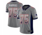New England Patriots #75 Ted Karras Limited Gray Rush Drift Fashion Football Jersey
