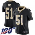 New Orleans Saints #51 Cesar Ruiz Black Team Color Stitched NFL 100th Season Vapor Untouchable Limited Jersey