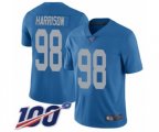 Detroit Lions #98 Damon Harrison Blue Alternate Vapor Untouchable Limited Player 100th Season Football Jersey
