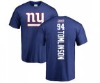 New York Giants #94 Dalvin Tomlinson Royal Blue Backer T-Shirt