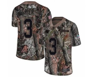 Carolina Panthers #3 Will Grier Camo Rush Realtree Limited Football Jersey