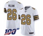 New Orleans Saints #26 P.J. Williams Limited White Rush Vapor Untouchable 100th Season Football Jersey