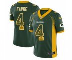 Green Bay Packers #4 Brett Favre Limited Green Rush Drift Fashion NFL Jersey
