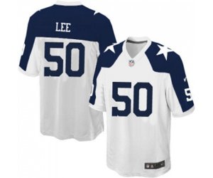 Dallas Cowboys #50 Sean Lee Game White Throwback Alternate Football Jersey