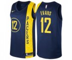 Indiana Pacers #12 Tyreke Evans Swingman Navy Blue NBA Jersey - City Edition