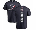 Houston Texans #76 Seantrel Henderson Navy Blue Backer T-Shirt
