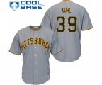 Pittsburgh Pirates #39 Chad Kuhl Replica Grey Road Cool Base Baseball Jersey