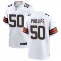 Cleveland Browns #50 Jacob Phillips Nike White Away Vapor Limited Jersey