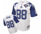Dallas Cowboys #88 Michael Irvin Authentic White 75TH Patch Throwback Football Jersey