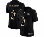 Pittsburgh Steelers #7 Ben Roethlisberger Limited Black Statue of Liberty Football Jersey
