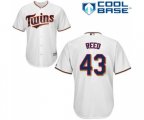 Minnesota Twins #43 Addison Reed Replica White Home Cool Base Baseball Jersey