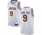 Los Angeles Lakers #9 Nick Van Exel Authentic White Basketball Jerseys - Association Edition