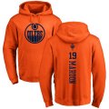Edmonton Oilers #19 Patrick Maroon Orange One Color Backer Pullover Hoodie