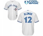 Toronto Blue Jays #12 Roberto Alomar Replica White Home Baseball Jersey