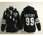 Los Angeles Kings #99 Wayne Gretzky Black Pullover Hooded