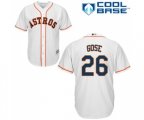 Houston Astros #26 Anthony Gose Replica White Home Cool Base Baseball Jersey