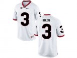 Men's Georgia Bulldogs Todd Gurley II #3 College Football Limited Jerseys - White