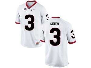 Men\'s Georgia Bulldogs Todd Gurley II #3 College Football Limited Jerseys - White