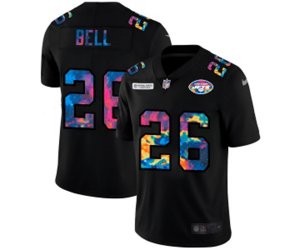 New York Jets #26 Le\'Veon Bell Men\'s Nike Multi-Color Black 2020 NFL Crucial Catch Vapor Untouchable Limited Jersey