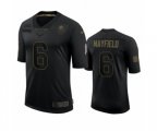 Cleveland Browns #6 Baker Mayfield Black 2020 Salute to Service Limited Jersey