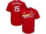 St. Louis Cardinals #15 Tim McCarver Replica Red Alternate Cool Base MLB Jersey