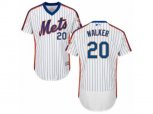 New York Mets #20 Neil Walker White Royal Flexbase Authentic Collection MLB Jersey