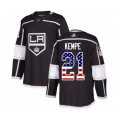 Los Angeles Kings #21 Mario Kempe Authentic Black USA Flag Fashion Hockey Jersey