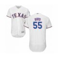 Texas Rangers #55 Kyle Bird White Home Flex Base Authentic Collection Baseball Player Jersey
