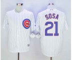 Chicago Cubs #21 Sammy Sosa White New Cool Base Stitched MLB Jersey