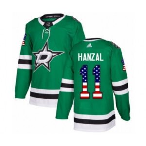Dallas Stars #11 Martin Hanzal Authentic Green USA Flag Fashion NHL Jersey
