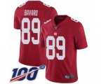 New York Giants #89 Mark Bavaro Red Limited Red Inverted Legend 100th Season Football Jersey