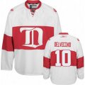 Detroit Red Wings #10 Alex Delvecchio Premier White Third NHL Jersey