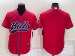 Buffalo Bills Blank Red Stitched MLB Cool Base Nike Baseball Jersey