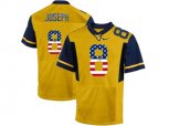 2016 US Flag Fashion West Virginia Mountaineers Karl Joseph #8 College Football Elite Jerseys - Gold