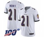 Baltimore Ravens #21 Mark Ingram II White Vapor Untouchable Limited Player 100th Season Football Jersey