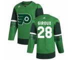 Philadelphia Flyers #28 Claude Giroux 2020 St. Patrick's Day Stitched Hockey Jersey Green