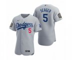 Los Angeles Dodgers Corey Seager Nike Gray 2020 World Series Authentic Jersey