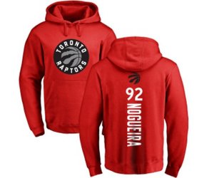 Toronto Raptors #92 Lucas Nogueira Red Backer Pullover Hoodie