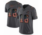 Los Angeles Rams #16 Jared Goff Limited Black USA Flag 2019 Salute To Service Football Jersey