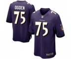 Baltimore Ravens #75 Jonathan Ogden Game Purple Team Color Football Jersey